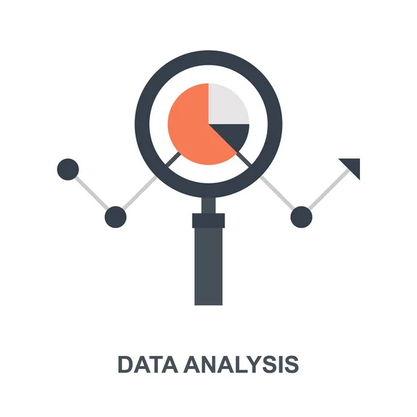 CONCEPTO DE Ícono DE ANÁLISIS DE DATOS — Vector de stock