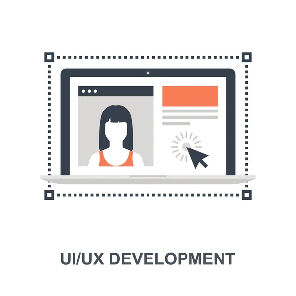 UI UX conceito ícone de desenvolvimento — Vetor de Stock