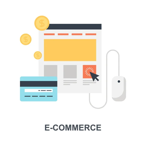 E-Commerce-Icon-Konzept — Stockvektor