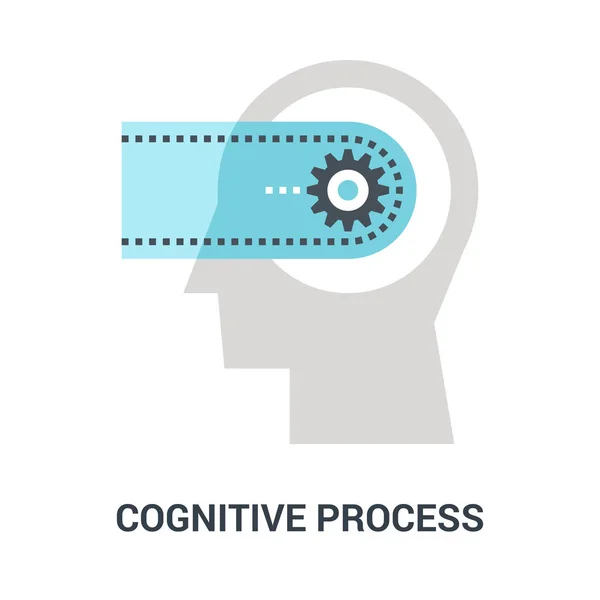 Concepto de icono de proceso cognitivo — Vector de stock