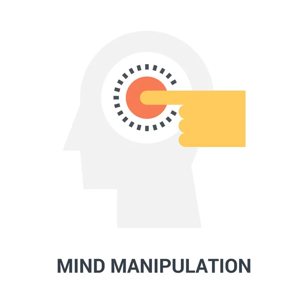 Concepto de icono de manipulación mental — Vector de stock