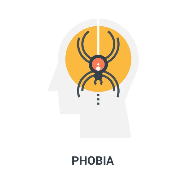 Phobia icon concept — Stock Vector