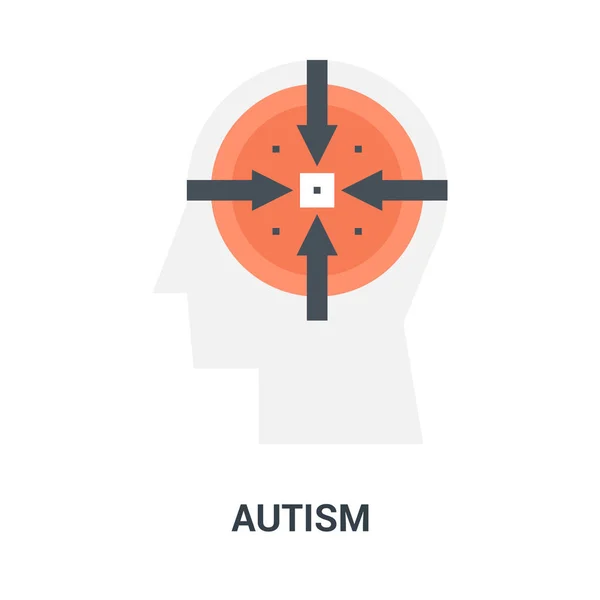 자폐증 아이콘 개념 — 스톡 벡터