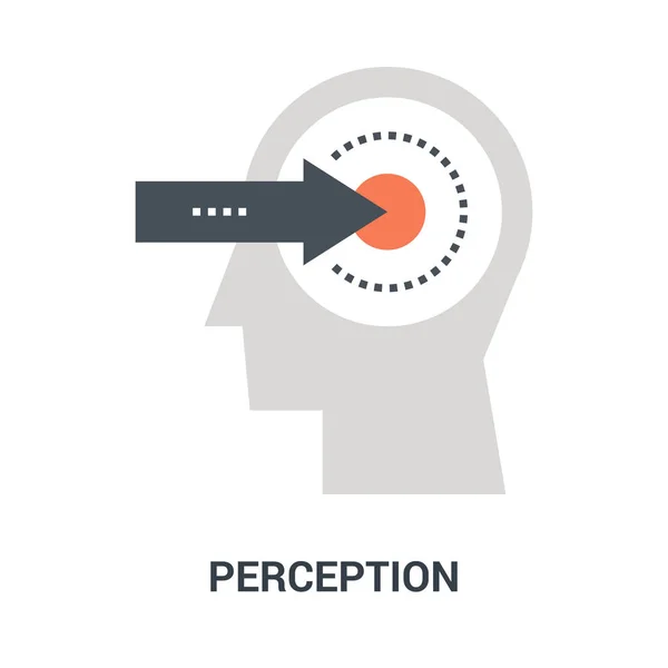 Concepto icono de percepción — Archivo Imágenes Vectoriales