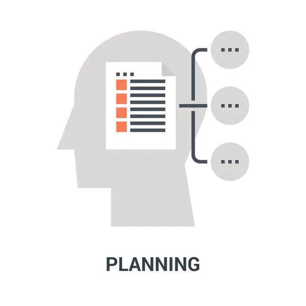 CONCEPTO DEL Ícono DE PLANIFICACIÓN — Archivo Imágenes Vectoriales