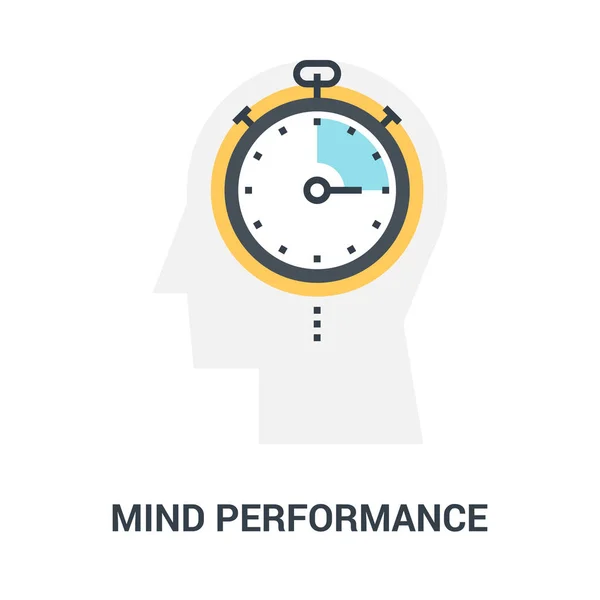 Concetto di icona delle prestazioni mentali — Vettoriale Stock