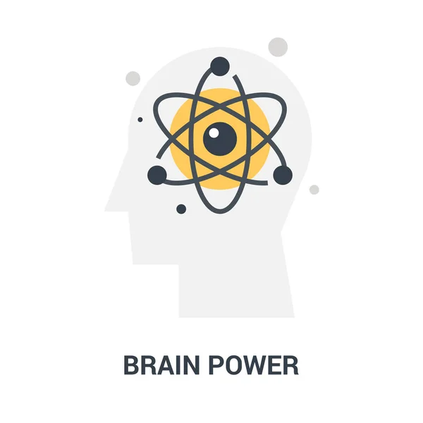 Brain power icon concept — Stock Vector