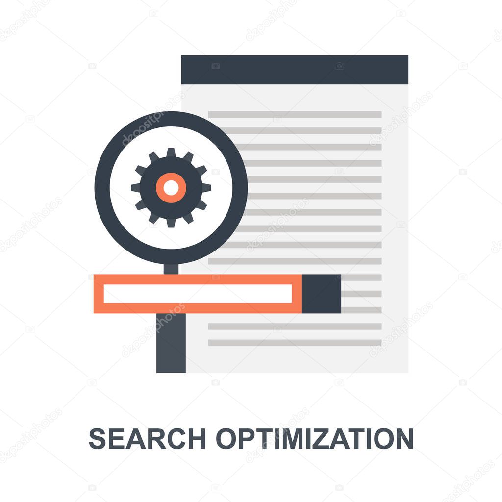 Vector illustration of search optimization flat design concept.