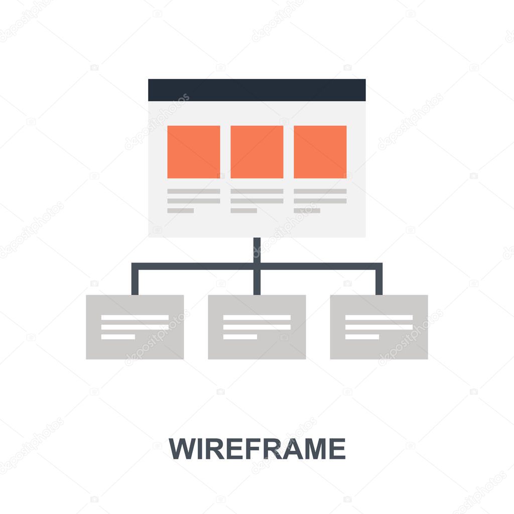 Wireframe icon concept