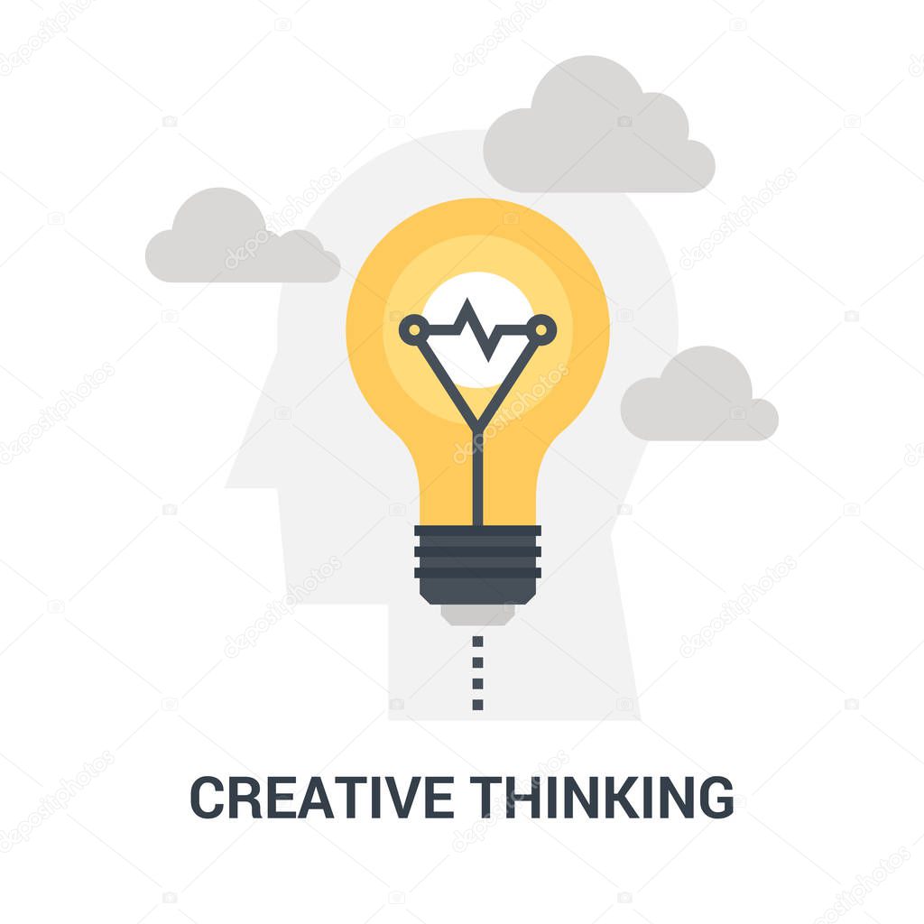 creative thinking icon concept