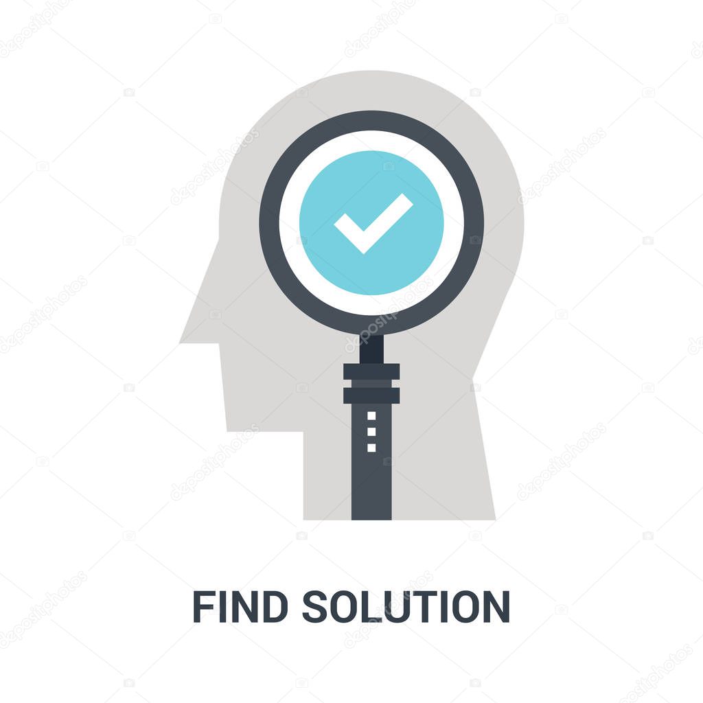 find solution icon concept