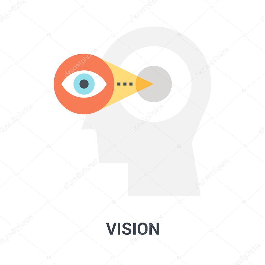 Abstract vector illustration of vision icon concept
