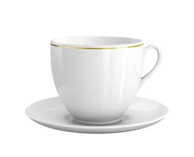 Bir fincan kahvenin gerçekçi çizimi.