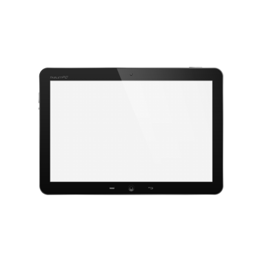 İzole edilmiş tablet bilgisayarın gerçekçi yüksek detaylı çizimi