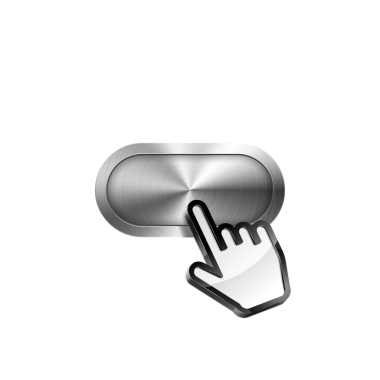 Metalik düğmeye işaret eden el imleci çizimi.