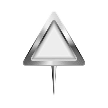 Beyaz arkaplanda izole edilmiş metalik harita işaretleyicisi çizimi