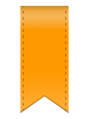 Beyaz arkaplanda izole edilmiş turuncu kurdele tasviri