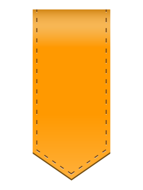 Beyaz arkaplanda izole edilmiş turuncu kurdele tasviri