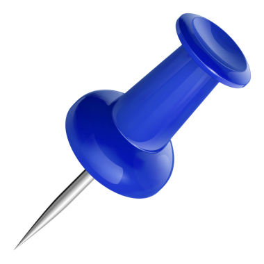 Beyaz arkaplanda izole edilmiş pin basma konsepti