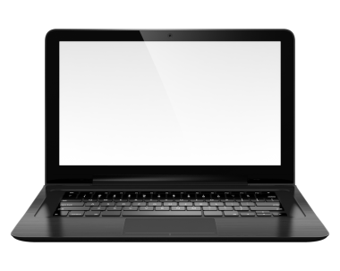 Boş ekranlı modern dizüstü bilgisayarın beyaz ba 'ya izole edilmiş 3B görüntüsü