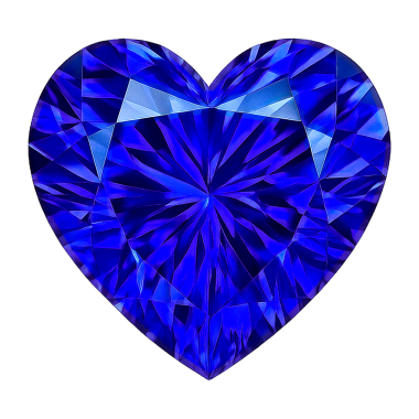 Mavi safirin gerçekçi çizimi şeffaf üzerinde izole edilmiş.