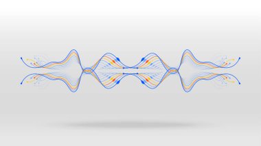 renkli öğeleri ses dalgası