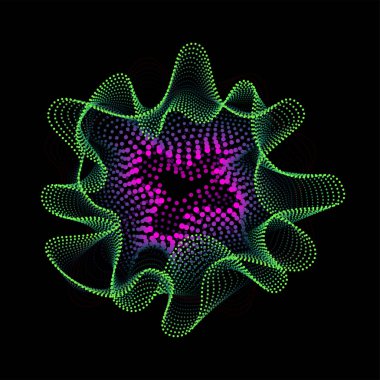 Büyük veri teknik bilim noktalar öğelerinin arka plan vektör