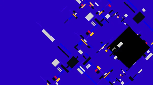 Digitala Geometriska Element Abstrakta Vector Blå Bakgrund — Stock vektor