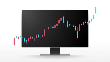 Index bilgisayar monitöründe ayakla basma şamdan