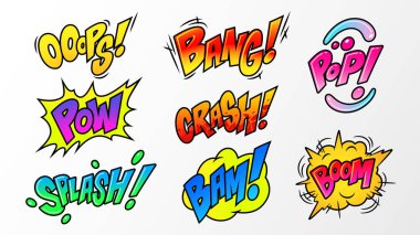 Çizgi roman patlamalar konuşma balonu
