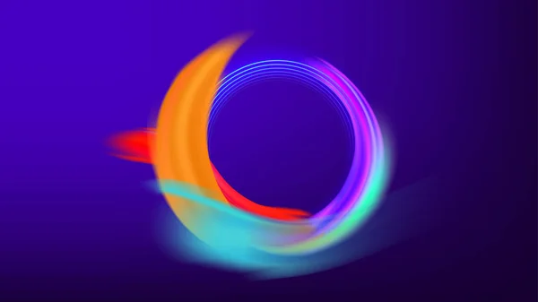 Ciclo colorido onda quadro vetor fundo — Vetor de Stock