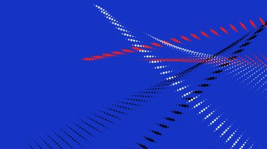 Soyut arkaplan mavi kırmızı beyaz nokta parçacığı