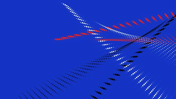 Abstrakter Hintergrund blau rot weißer Punkt Teilchen — Stockvektor