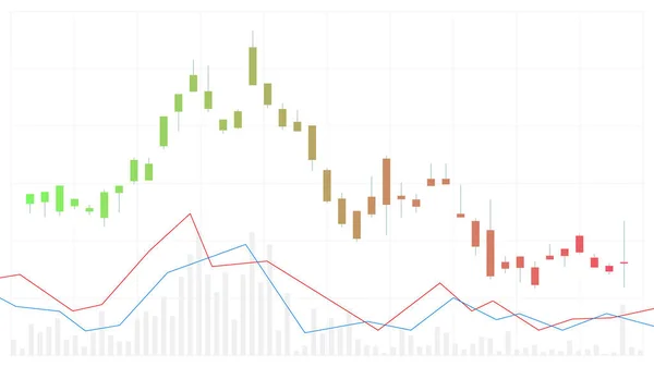 Свечные Палочки График Торговли Фондового Рынка Нисходящем Фоне — стоковый вектор