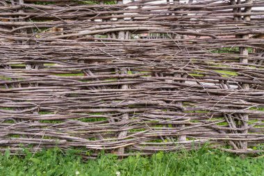 rustik hasır çit, düz yakın vurdu