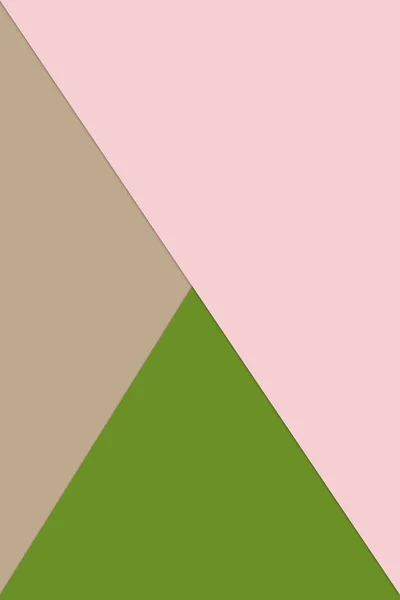 Soyut geometrik kağıt arka plan. Yeşil, pembe, bej. — Stok fotoğraf