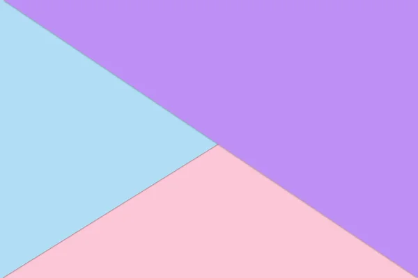 Fond géométrique. Feuilles de papier pastel : rose, violet, bleu — Photo