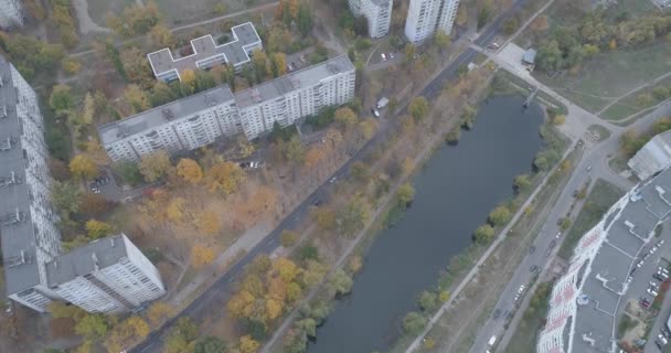 Lövés Árulkodó Tilt Végtelen Mennyiségű Házak Város Kharkiv — Stock videók