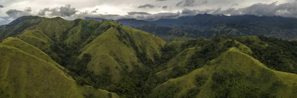 Panorama Mountains Antique Province Philippines Aerial View Mountains Sea Philippines — Stock Photo, Image