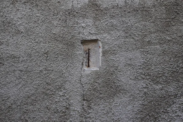 Textura Parede Concreto Com Buraco Meio — Fotografia de Stock