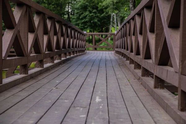 Wooden Foot Bridge Bottom Angle — Stock Photo, Image
