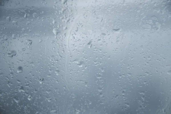 Regentropfen Auf Dem Glas Nahaufnahme — Stockfoto
