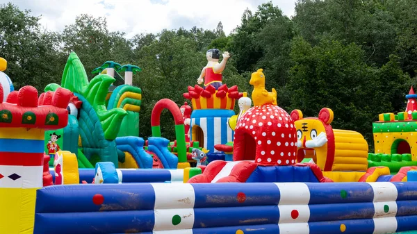 Installation Inflatable Playground Entertainment — Stock Photo, Image