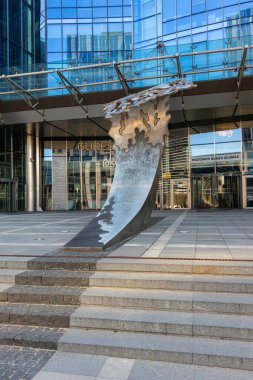 04-19-2020. Vilnius, Litvanya. COVID salgını sırasında boş şehir caddesi - 19.