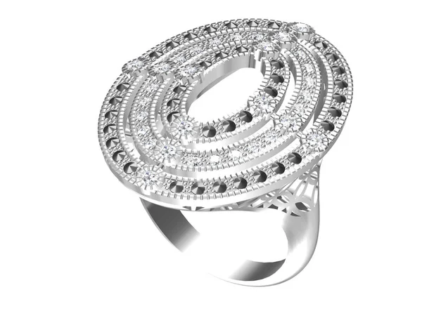 Mooie Ring Geïsoleerd Wit Illustratie — Stockfoto