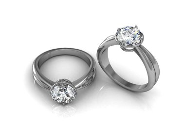 Beyaz arka plan .3d işleme - illüstrasyon halka