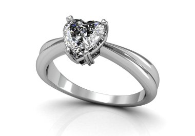 Beyaz arka plan .3d işleme - illüstrasyon halka