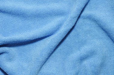 Fotoğraf mavi dalga mikrofiber kumaş doku