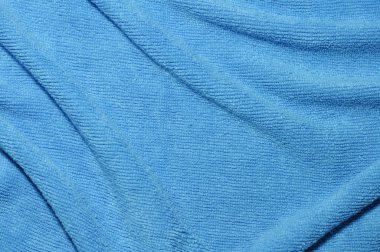 Fotoğraf mavi dalga mikrofiber kumaş doku