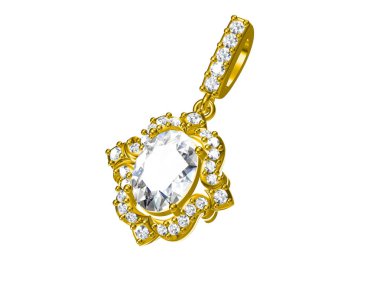 Beyaz arka plan .3d işleme üzerinde izole kolye